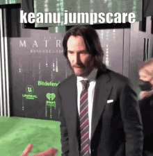 Keanu Reeves Jumpscare GIF - Keanu Reeves Keanu Jumpscare GIFs