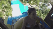 Vivian Amorim Sliding Down GIF - Vivian Amorim Sliding Down Pool GIFs