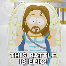 This Battle Is Epic Archangel Michael GIF - This Battle Is Epic Archangel Michael South Park GIFs