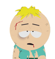 Tired Butters Stotch Sticker - Tired Butters Stotch South Park Stickers