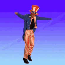 Uncle Sam Dancing Uncle Sam Costume GIF - Uncle Sam Dancing Uncle Sam Costume Lets Celebrate GIFs