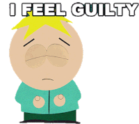 I Feel Guilty Butters Stotch Sticker - I Feel Guilty Butters Stotch South Park Stickers
