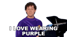 i love wearing purple lachy wiggle the wiggles purple i love purple shirts