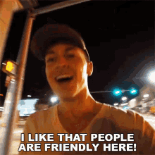 I Like That People Are Friendly Here Damon Dominique GIF - I Like That People Are Friendly Here Damon Dominique Friendly GIFs