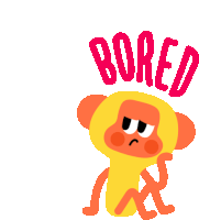 Monkey Says Bored In English Sticker - Best Friends Monkey Bored Stickers