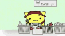 Cat Cashier GIF - Cat Cashier Over Worked GIFs