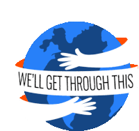 Earth Hug Sticker - Earth Hug Well Get Through This Stickers