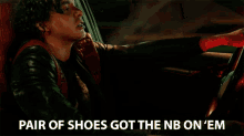Pair Of Shoes Got The Nb On Em Ghost GIF - Pair Of Shoes Got The Nb On Em Ghost Jack Harlow GIFs