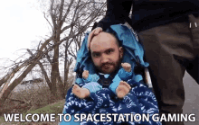 welcome to spacestation gaming big head baby in stroller spacestation gg spacestation gaming ssg