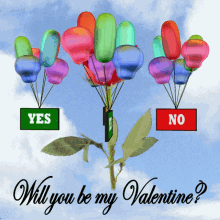 Will You Be My Valentine Valentines Balloons GIF - Will You Be My Valentine My Valentine Valentines Balloons GIFs