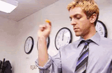 Tossing Snacks Back And Forth - The Office GIF - The Office Michael Scott Snacks GIFs