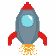 rocket fly space fire spaceship