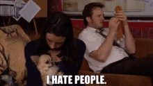 Parks And Rec April Ludgate GIF - Parks And Rec April Ludgate I Hate People GIFs