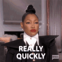 Really Quickly Real Housewives Of Beverly Hills GIF - Really Quickly Real Housewives Of Beverly Hills Real Quick GIFs