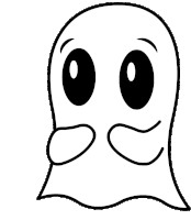 Ghost Cartoon Sticker - Ghost Cartoon Funny Face Stickers