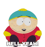 Hell Yeah Eric Cartman Sticker - Hell Yeah Eric Cartman South Park Stickers