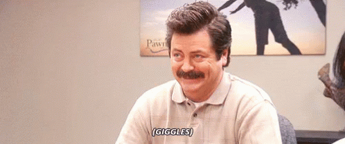 Ron Swanson Giggles GIF - Ron Swanson Giggles Laugh - Discover & Share GIFs