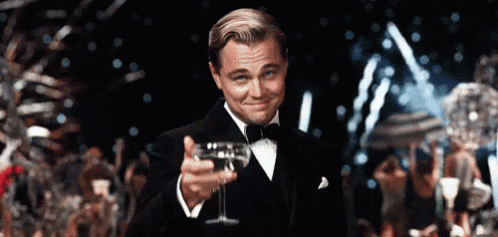 Gatsby Cheers GIF - Gatsby Cheers Leonardo Di Caprio GIFs