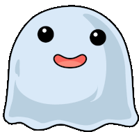 Cute Ghost Creepy Smile Sticker - Cute Ghost Ghost Creepy Smile Stickers