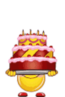 happy birthday emoji smiles birthday cake