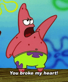 Spongebob Patrick GIF - Spongebob Patrick You Broke My Heart GIFs