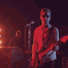 Playing Guitar Noel Gallagher GIF - Playing Guitar Noel Gallagher Holy Mountain Song GIFs