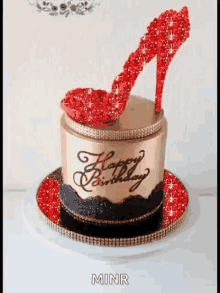 Happy Birthday Glitter GIF - Happy Birthday Glitter Red Shoe GIFs