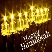 happy hanukkah candles