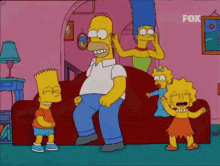 Dance Family GIF - Dance Family The Simpsons GIFs