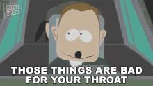 Those Things Are Bad For Your Throat Jimbo Kern GIF - Those Things Are Bad For Your Throat Jimbo Kern South Park GIFs