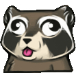 Raccoon Tongue Out Sticker - Raccoon Tongue Out Tongue Wiggle Stickers