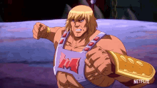 Punch The Ground He Man GIF - Punch The Ground He Man Masters Of The Universe Revelation GIFs