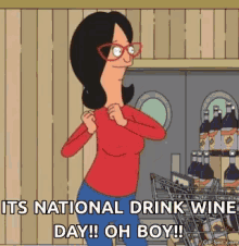 Linda Bobs Burgers GIF - Linda Bobs Burgers National Drink Wine Day GIFs