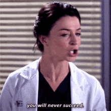 Greys Anatomy Amelia Shepherd GIF - Greys Anatomy Amelia Shepherd You Will Never Succeed GIFs