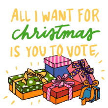 all i want for christmas all i want for christmas is you all i want for christmas is you to vote vote gift