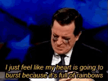 Cry Happy GIF - Cry Happy Stephen Colbert GIFs