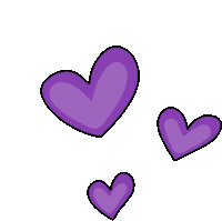 Purple Hearts Sticker - Purple Hearts Love Stickers