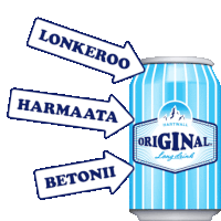 Lonkero Original Long Drink Harmaata Sticker - Lonkero Original Long Drink Harmaata Betonii Stickers