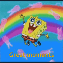 Great Moments Spongebob GIF - Great Moments Spongebob Rainbow GIFs