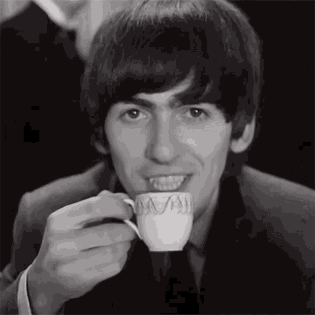 Sipping Tea George Harrison Gif Sipping Tea George Harrison Any Road Song Descubre Comparte Gifs