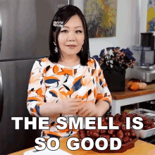 The Smell Is So Good Emily Kim GIF - The Smell Is So Good Emily Kim Maangchi GIFs