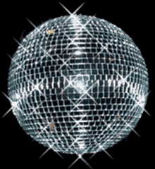 retro disco ball shining sparkle