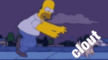 Clout Clout Chasing GIF - Clout Clout Chasing Homer Simpson GIFs