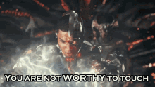 Justice League Steppenwolf GIF - Justice League Steppenwolf Not Worthy To Touch Mother GIFs