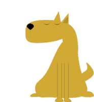 Mallanda Dog Wagging Tail Gold Dog Sticker - Mallanda Dog Wagging Tail Mallanda Dog Gold Dog Stickers