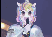 Masked Singer Unicorn GIF - Masked Singer Sing Unicorn GIFs