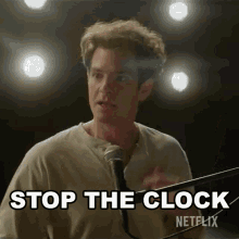 Stop The Clock Jon Larson GIF - Stop The Clock Jon Larson Andrew Garfield GIFs