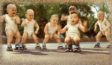Diaper GIF - Diaper Baby Roller Skates GIFs