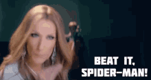 Beat It Spider Man GIF - Beat It Spider Man Celine Dion GIFs