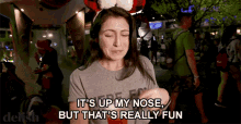 Its Up My Nose But Thats Really Fun In My Nose GIF - Its Up My Nose But Thats Really Fun In My Nose Funny GIFs